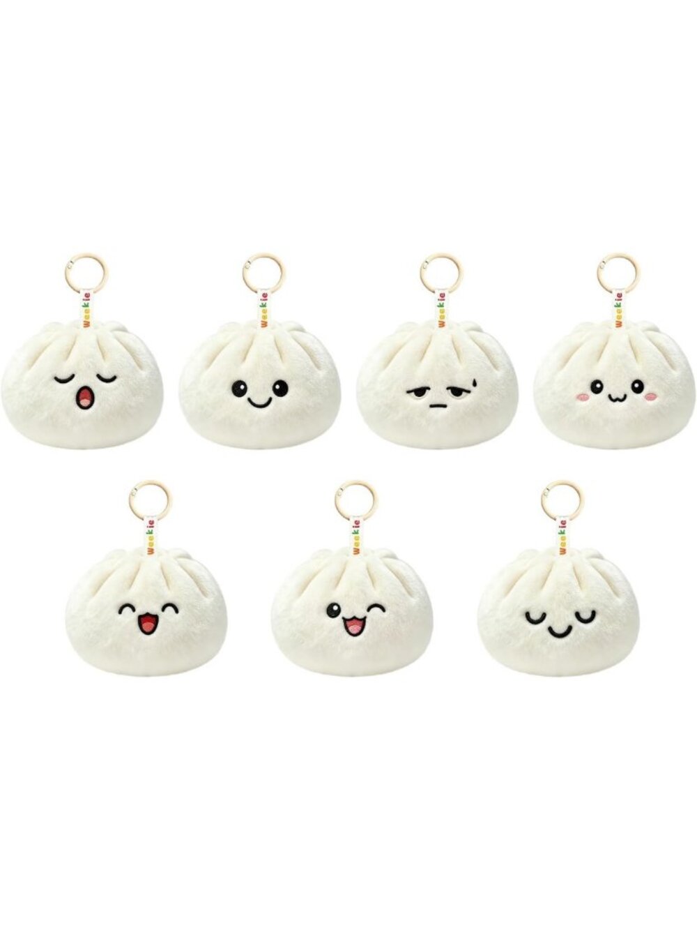 Funny Emotional Dumplings Plush Stuffed Animals - Cute Gifts for Adults (7-Pack)